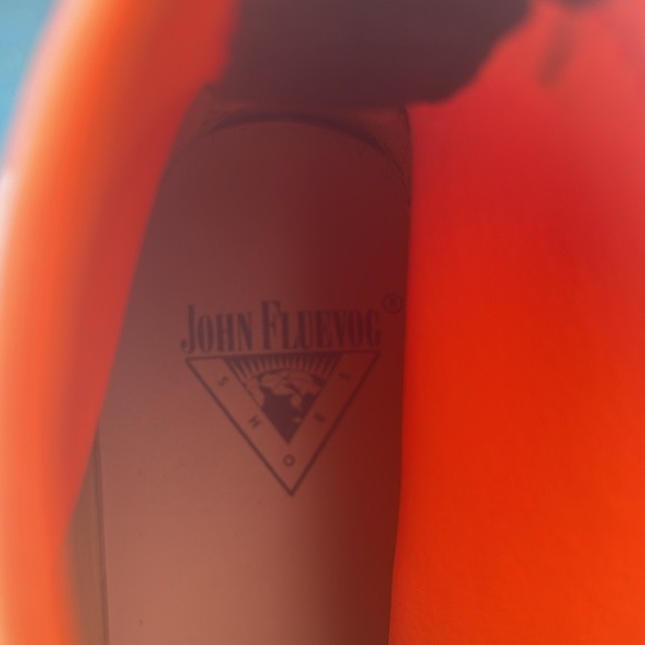 HOST PICK 💥John Fluevog Orange 🍊 Chelsea Leather Sneaker Ankle Boot Size 10 - Picture 14 of 15